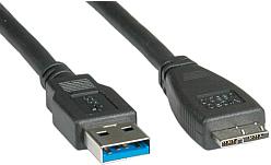 Roline USB3.0 kabel TIP A(M) - Micro USB A(M), 2.0m, 11.02.8874