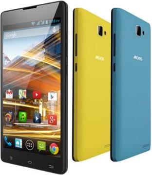 Mobitel ARCHOS Neon 50, Dual SIM, QuadCore MT6582 1.3GHz, 512MB RAM, 4GB Flash, MicroSD, 5'' multitouch, 2x kamera, BT, GPS, Android 4.2.2, sivi + 2 maskice 