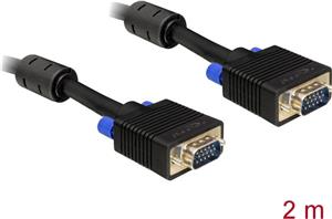 Kabel DELOCK, VGA (M) na VGA (M), 2m