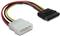 Kabel DELOCK, 4-pin Molex (M) na 15-pin SATA (M), 15cm, napo