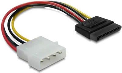 Kabel DELOCK, 4-pin Molex (M) na 15-pin SATA (M), 15cm, naponski, interni