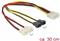 Kabel DELOCK, 4-pin Molex (M) na 4 x 2 pin Fan naponski, int