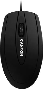 Miš Canyon CNE-CMS1 (Wired, Optical 800 dpi, 3 btn, USB), Black