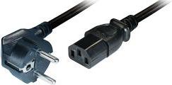 Transmedia Power Cable Schuko - angled IEC 320 plug 2m, TRN-N5-2WL