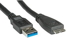 Roline USB3.0 kabel TIP A(M) - Micro USB B(M), 0.8m, 11.02.8873