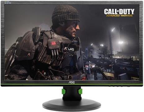 Monitor 24" AOC G2460FQ, FHD, 144Hz, 1ms, 350cd/m2, 80.000.000:1, D-Sub, DVI-D, HDMI, DP, crni