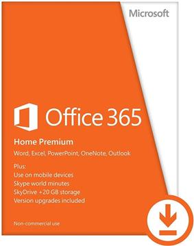 Elektronska licenca Microsoft Office 365 Home Premium 32-bit/x64bit, 6GQ-00092, svi jezici, godišnja pretplata za jednog korisnika (PC / MAC)