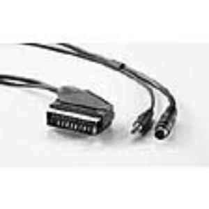 DVD cable, Scart male / SVHS M, 3.5mm M 10 m