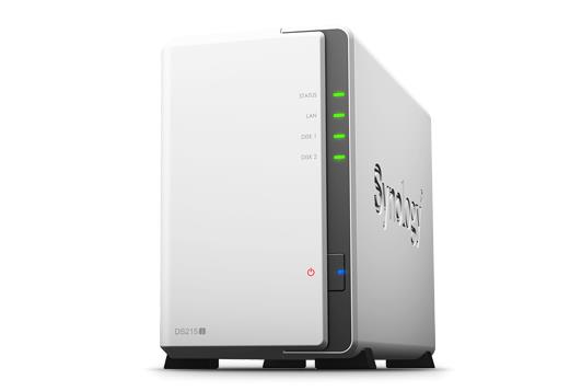 Synology DS215j DiskStation 2-bay NAS server, 2.5"/3.5" HDD/SSD, 512MB DDR3, G-LAN