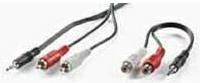 Kabel 1 x 3.5mm Jack M / 2x chinch M, 5 m