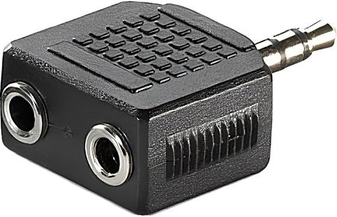 Roline VALUE adapter 1×3.5mm Jack(M) na 2×3.5mm Jack(F), 11.99.4440