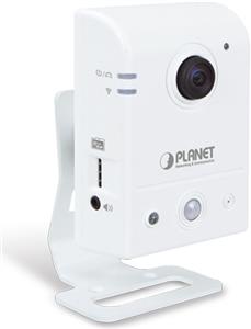 PLANET 11n Wireless, WPS, 180" Panoramic Cube Fisheye IP Camera, 720PHD, H.264/MJPEG, 2-way Audio, ICR, e-PTZ, 3GPP, Micro SD, ONVIF, Planet easy DDNS