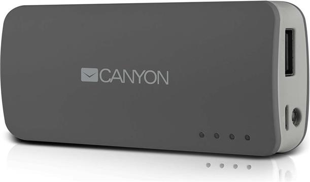 Powerbank Canyon CNE-CPB44DG, 4400 mAh, sivi