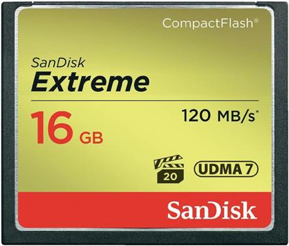 Memorijska kartica SanDisk 16GB Extreme Compact Flash (CF) 120MB/s, SDCFXS-016G-X46