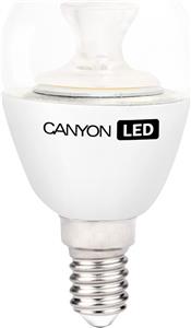 CANYON PE14CL6W230VW LED lamp, P45 shape, clear, E14, 6W, 220-240V, 150°, 470 lm, 2700K, Ra>80, 50000 h
