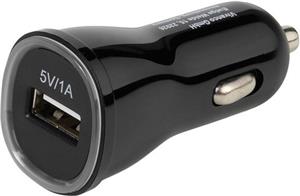 Auto punjač za Smartphone, 1000mA strujni adapter sa USB priključkom, crni