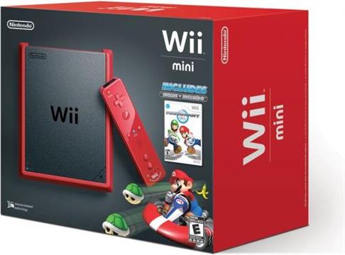 NINTENDO Wii Mini, crveni + Mario Kart