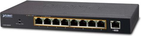 Planet 8-Port Gigabit HP 802.3at PoE 1-Port Gigabit Desktop Switch