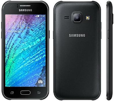 Mobitel Samsung Galaxy J1 J100H, 4.3'' multitouch, DualCore Cortex A7 1.2GHz, 512MB RAM, 4GB Flash, MicroSD, DualSIM, 2x kamera, Android 4.4.4, crni