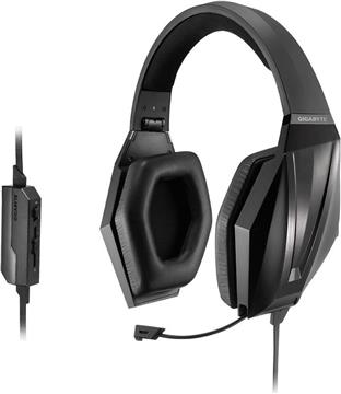 Slušalice Gigabyte FORCE H3X (Retractable microphone, 50mm driver units with enhanced bass, 2x3.5mm gold, Cable 2m) Black, Retail