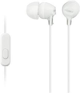 Slušalice s mikrofonom Sony MDR-EX15AP/W, bijele