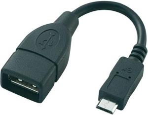 Roline OTG USB kabel tip A(F) na Micro USB tip B(M), 0.15 m