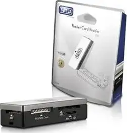 Sweex CR008 Pocket Card Reader USB Compatible Memory Cards MicroSD T-Flash (insert upside down), MS