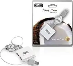 Sweex US157 Vanjski Hub USB 2.0 4-porta hub Cocos White