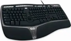 Tipkovnica Microsoft Natural Ergonomic 4000, USB, Crna