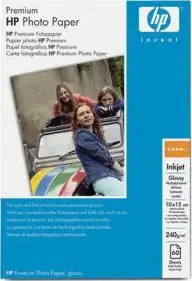 Papir InkJet HP PREMIUM G 10x15/60, Photo, Glossy, 240 g/m2, 60 listova