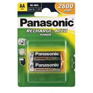 Baterija, tip AA, Nickel Metal Hydride, 2 kom, punjive, 2600mAh, PANASONIC, P6P/2BC2600