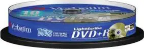 DVD+R Lightscribe Verbatim, Kapacitet 4.7GB, 10 komada, Brzina 16×