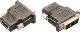 Konverter HDMI F -> DVI M ICIDU V-707451, crni