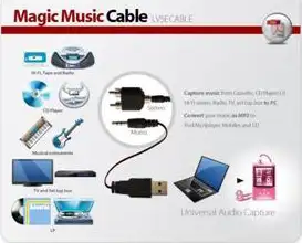 LifeView NotOnlyTV 5ECable - capture music from Cassette, CD Player, LP, Hi-Fi stereo, radio. set to
