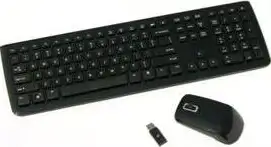 Tipkovnica Chicony WUG-1005, 2,4 Ghz superslim bežična tipkovnica miš , crna boja hr tipkovnica