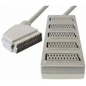 Transmedia Scart-plug to 5x Scart-jack TRN-V82-MSIL
