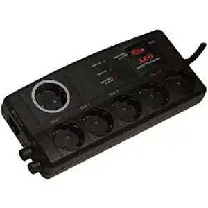 AEG Protect Entertainment, 1+3 protected sockets (master/slave), 2 outlets always powered, RJ45/ante