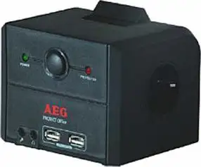 AEG Protect Office, 3 protected sockets/1 rotateable, 2 protected USB chargers, RJ45 protection