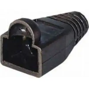 Transmedia TI2-SRL, Strain relief for round cable, for Western 8 8-plug, black