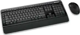 Tipkovnica + miš Microsoft Wireless Desktop 3000 BlueTrack, USB, Crna