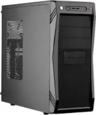 Kućište SILENOS Midi Tower ATX, USB 2.0, Audio, 120mm Blue LED fan in front, Black