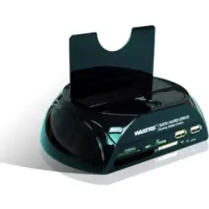 SATA 2.5''-3.5'' HDD Docking station with card reader + 2-port USB-Hub