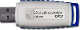USB stick 16GB Kingston DataTraveler I Gen 3 NAND Flash , White/Blue