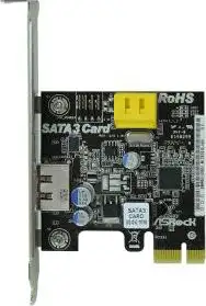 Asrock SATA3 CARD - Interface: PCI Express 2.0 x1, Connector: 2x SATA3 ports and 1x eSATA3 port (sh