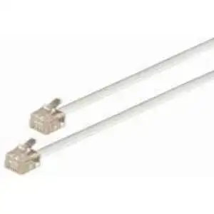 Transmedia T 19-10 W Telefonski RJ11 Kabel bijela boja 10m Western 6 4-plug na Western6 4-plug 4 ic
