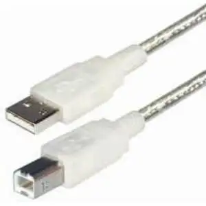USB kabel 1,8m, AM - BM, Transmedia C142-HTL, proziran