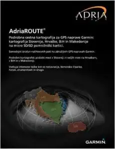 Garmin AdriaRoute, kartaHR, SLO, BiH, MKD