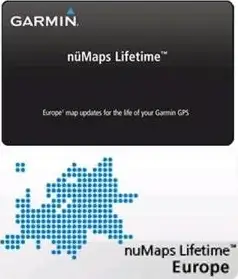 Garmin Life time update Europe - registracijska kartica
