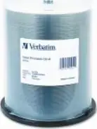 CD-R Verbatim 700MB 52× 100 spindle White Thermal Printable