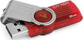 USB stick 8GB Kingston DataTraveler 101 Generation 2 NAND Flash , Red